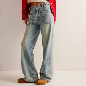 Free People Palmer Cuffed Jean in La La Land